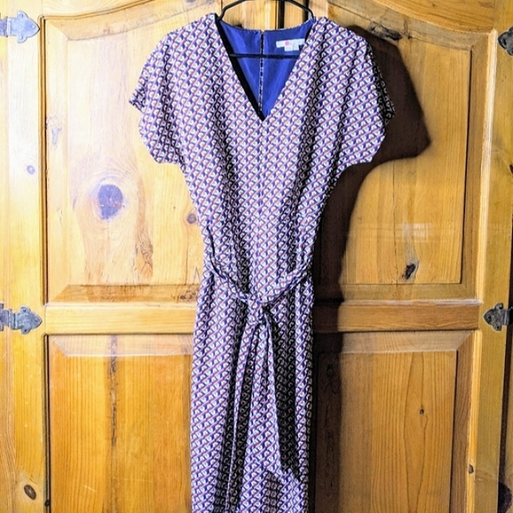 BODEN Floral Geometric Belted Jumper - Picture 1 of 16